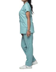 Scrubs d'hôpital en deux pièces avec logo personnalisé pour les femmes à manches courtes, combinaison de jogging d'allaitement, uniformes OEM/ODM du Bangladesh - Product Image 6