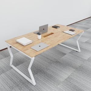 MConcept HBMC012 Conference <b>Table</b> 200x100 Modern Minimalist Design Assembly Steel Legs Made From Wood MFC for <b>Office</b> Furniture - Product Image 3