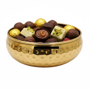 Bol à chocolat en métal argenté exclusif, design standard, pour servir des bonbons sur la table, accessoires pour chocolat à prix abordable - Product Image 6