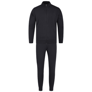 Conjunto de chándal negro de invierno transpirable de larga duración, respetuoso con el medio ambiente, corte y costura, ajuste Regular Lavado de alta calidad, 100% - Product Image 1