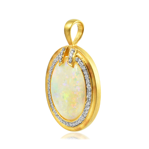 Design de luxe 925 argent sterling naturel vert onyx multi pierres précieuses CZ pendentif pour collier plaqué or bijoux - Product Image 4