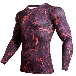 Rashguard MMA personnalisé en gros avec logo, impression par sublimation 2026, rashguard BJJ à manches longues, chemise de compression - Product Image 1