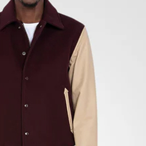 Chaqueta de forro polar reversible de algodón/poliéster con cuello redondo de color sólido para hombre de diseño personalizado estilo de calle alta - Product Image 4