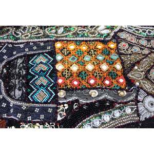 High Quality Indian Embroidered Black <b>Wall</b> Hanging Tapestry Bohemian Style Christmas Mandala Design for Halloween <b>Decor</b> - Product Image 3
