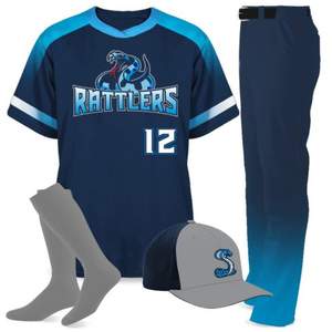 เครื่องแบบชุดกีฬาผ้าโพลีเอสเตอร์แบบมีกระดุมเสื้อเบสบอลและซอฟต์บอลสั่งทำได้ - Product Image 1