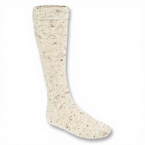 2026 Custom Size Thick Casual <b>Socks</b> Woven 100% <b>Wool</b> Anti-Bacterial Breathable Premium Quality Speckled Logo Pattern Different - Product Image 1