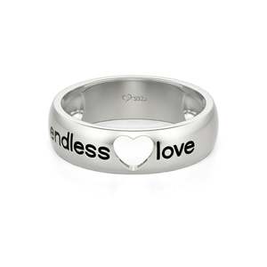 Bague de mariage pour homme Jeulia Endless Love - Argent sterling avec placage rhodium et zircon - Product Image 1