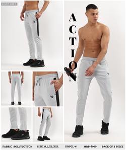 Pantalon de sport slim pour homme, idéal pour la course et la gym, en poly-coton Lycra importé (280 GSM) - Product Image 5