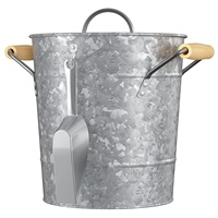 Ensemble de seaux galvanisés modernes, durables et étanches, conçus pour une utilisation en fête, multifonctionnels et très demandés