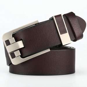 Nouvelle ceinture en cuir de peau de vache véritable à la mode avec boucle réglable en acier prix de gros ceintures en cuir véritable - Product Image 1
