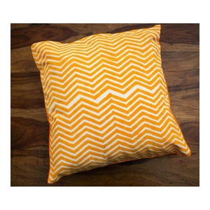 Promotional Multi Purpose Trending Custom Brand New High Quality 45x45cm Square Cotton Seat Cushion With Grey Geometric Designs - Product Image 4