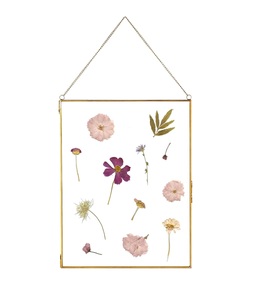 Unique Pressed Fall Leaves Wall Decor <b>Brass</b> Hanging <b>Frame</b> for Display Square for Home Decorative Wall Hanging <b>Frame</b> - Product Image 2