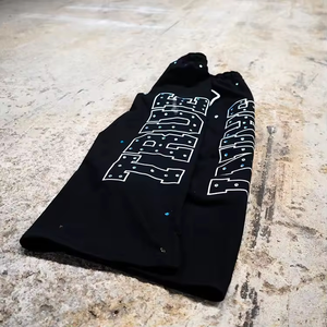 Custom Heavy Cotton <b>Mens</b> Track Pants Man Straight Wide Leg Stacked Jogger Acid Wash Sun Faded Baggy Rhinestone Sweatpants - Product Image 4