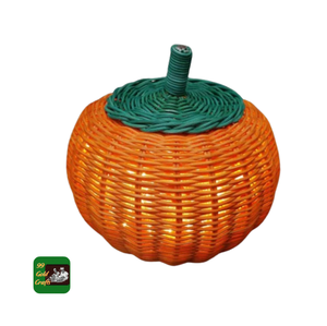 Orange Black White Pumpkin Baskets for <b>Halloween</b>/Rattan Wicker Basket With Lids Christmas <b>Decoration</b> Ornaments Thanksgiving - Product Image 2