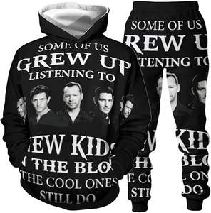 Alta calidad New-Kids on Block 3D Casual Winter Sudaderas Conjuntos Tallas grandes Sudadera con capucha Pantalones de chándal Traje para hombres Mujeres - Product Image 6