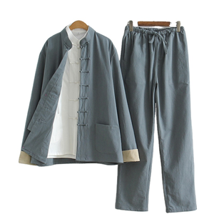 Conjunto de Ropa Tradicional China Tang al por Mayor, Uniforme de Artes Marciales Informal, Transpirable, de Poliéster, para Entrenamiento de Kung Fu - Product Image 4