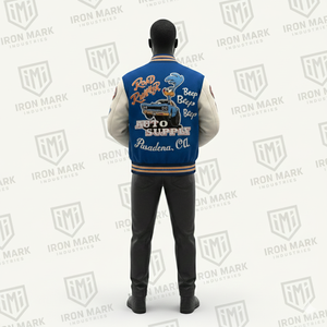 Chaqueta Varsity Casual de Primavera para Hombre, Delgada, Transpirable, de Alta Calidad, con Bordado Chenille y Mangas de Piel, Personalizable, Estilo Béisbol - Product Image 4