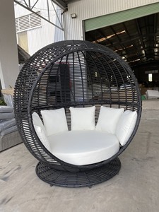 Cama Moderna de Ratán Sintético PRSB-EG, Modelo Apple Love, para Apartamentos, Exteriores, Hoteles, Salas de Estar, Villas, Dormitorios, Parques y Aplicaciones al Aire Libre - Product Image 3