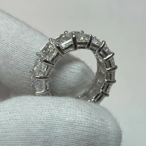 แหวนเพชรโมอิส5.00เพชร925กะรัตมรกตกะรัต/แหวนหมั้น/ของขวัญสำหรับเธอ - Product Image 5