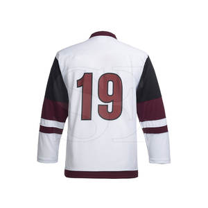 Jersey de hockey sobre hielo unisex blanco por encargo recién llegado precio al por mayor servicio OEM disponible - Product Image 2