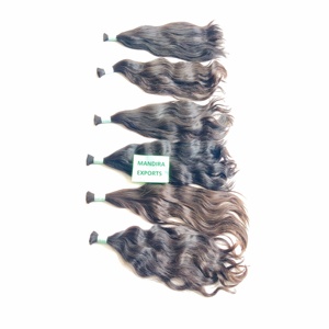 Cuticule alignée vierge noir bouclé en vrac temple vietnamien extensions de cheveux humains bon marché brut non traité style vague cheveux humains - Product Image 5