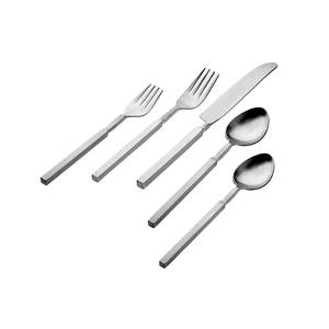 Poignées simples en acier inoxydable lot de 5 couverts couverts cuillère couteau fourchette utilisé dans la table de cuisine plaqué or ensembles finis - Product Image 3