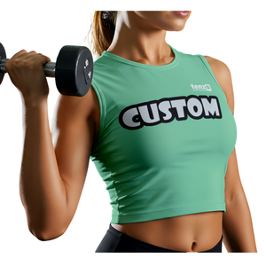 Impresión personalizada OEM ODM Mujeres Ropa de gimnasio Sublimación Elástico Poliéster Spandex Ropa deportiva de secado rápido Camiseta sin mangas con logotipo personalizado - Product Image 1