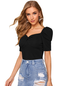 Best Quality Indian Boutique <b>Black</b> <b>Top</b> for Girls for <b>Women</b> Casual Latest Exclusive Comfortable Export Quality From India - Product Image 2