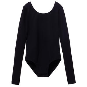 Vente en gros de justaucorps de gymnastique pour enfants à manches longues en coton et élasthanne, design personnalisé - Product Image 2