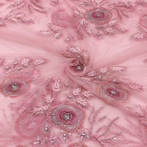 Lehenga de Mariée de Luxe Noir Léger à Motifs Floraux, Tissu en Dentelle Perlée de Pierres et Paillettes, 100% Polyester Respirant, Fait Main pour Mariage - Product Image 4