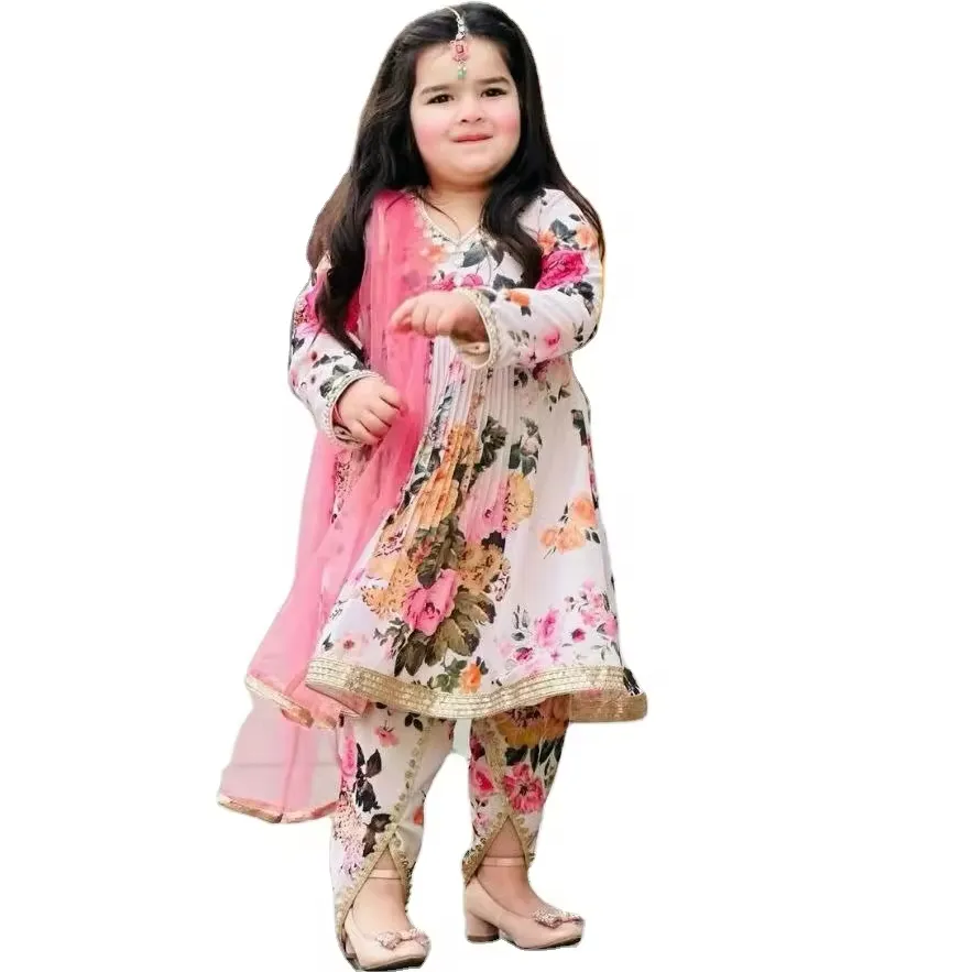 FULPARI Kids dhoti kurti nouvelle mode filles prête à expédier avec ensemble de bas jumelé avec tissu Dupatta