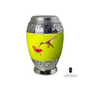 Humming Bird Aluminum Cremation <b>Urn</b> with Meena Coating <b>Large</b> (220 cu in) & Keepsake Sizes Leak Proof Engravable Cremation <b>Urns</b> - Product Image 5