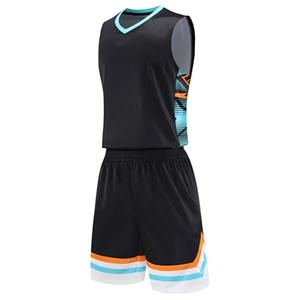 Maillot de basket-ball pour jeunes hommes et enfants, grande taille, ensemble d'entraînement respirant à séchage rapide, gilet et short, nom, numéro, logo - Product Image 2