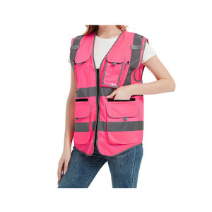 Gilet de sécurité réfléchissant multi-poches Logo personnalisable Prix d'usine pour avertisseurs de circulation et travailleurs de la construction - Product Image 6