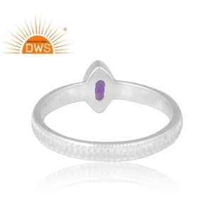 Último diseño 925 anillo de piedras preciosas de amatista Natural de plata para mujer joyería personalizada para mujer regalo para ella - Product Image 2