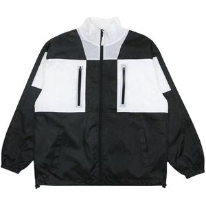 Chaqueta Cortavientos Impermeable de Diseño Premium, Estilo Largo, para Exteriores, Negra y Blanca, Personalizable, para Hombre, 2026 - Product Image 1