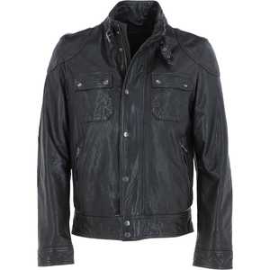 Diseño superior 100% Chaqueta de invierno de manga larga con cuello levantado de cuero de alta calidad para hombre Diseño personalizado disponible a un precio razonable - Product Image 1