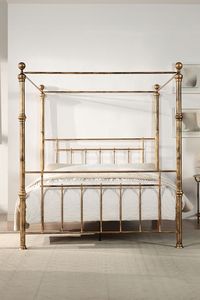 Base de Cama de Latón Estilo Real con Cabecero Tallado, Resistencia Metálica Duradera para Decoración de Dormitorios de Primera Calidad - Product Image 3