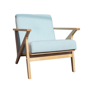 Luxury <b>Upholstered</b> Indoor Teak Wood Frame Arm <b>Chair</b> for Hotel Suite Living Room Furniture Wholesale Manufacturer - Product Image 1