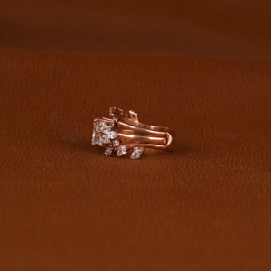 1.6CT Radiant Cut Lab Diamond Bague de fiançailles Set Vintage Marquise Cut Side Diamond avec placage à l'or Lab Grown Wedding Ring Set - Product Image 2