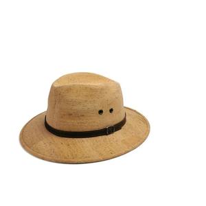 Natural cork <b>hat</b> with brown belt - Product Image 5