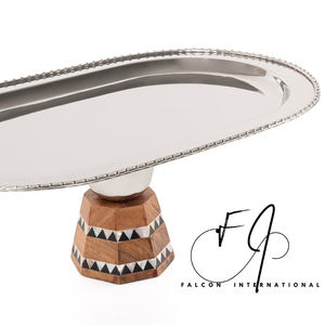 Plateau à chocolat ovale en métal Lot de deux plateaux à chocolat design faits à la main Dernier plateau à chocolats sûr de la collection Ramadan - Product Image 2