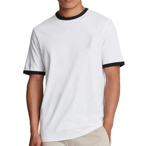 2026 Summer <b>Hot</b> Sale Blank Ringer Sports T-Shirt Premium <b>Combed</b> Cotton - Product Image 1