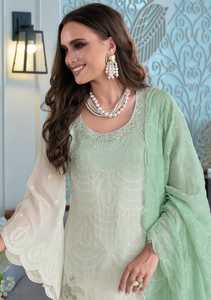 Organza lourd exclusif de qualité supérieure avec broderie Salwar Suit Fabricant et fournisseur de l'Inde au taux le plus bas - Product Image 6