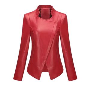 Nouvelles dernières conceptions personnalisées femmes veste en cuir en cuir en gros femmes veste pour femme OEM conception Logo vestes en cuir 2026 - Product Image 3