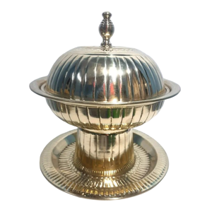 Ollas Khajoor Vintage de Latón de Alta Calidad con Acabado Pulido para el Hogar y Restaurantes, Utensilios de Cocina, Olla para Dátiles Árabes - Product Image 1