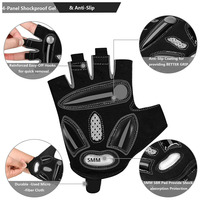 Vente en Gros de Fitness Respirant Ventilé Demi Doigt Haltérophilie Exercice Sports Workout Racing Bicyclette Cyclisme Gym Gants Hommes