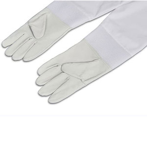 Guantes antipicaduras para apicultores, piel de oveja, guantes domésticos para el hogar, puño largo de lona con cierre elástico - Product Image 6