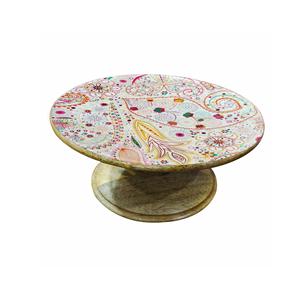 Tableware Cake <b>Stand</b> with Enamel Printed for Wholesale Unique Design Wooden Cake <b>Holder</b> Customized Size Sweet Cake <b>Plate</b> <b>Stand</b> - Product Image 3