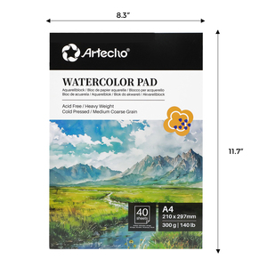 Artecho <span class=keywords><strong>A4</strong></span> 40 feuilles <span class=keywords><strong>300g</strong></span> 210x297mm <span class=keywords><strong>Papier</strong></span> vierge pour peinture <span class=keywords><strong>aquarelle</strong></span> Gouache Marqueur Acrylique <span class=keywords><strong>Aquarelle</strong></span> Livre, <span class=keywords><strong>Papier</strong></span> pour peinture - Product Image 2